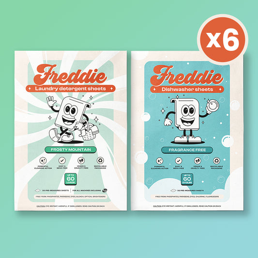 6x Laundry Detergent Sheets + 6x Dishwasher Sheets Bundle