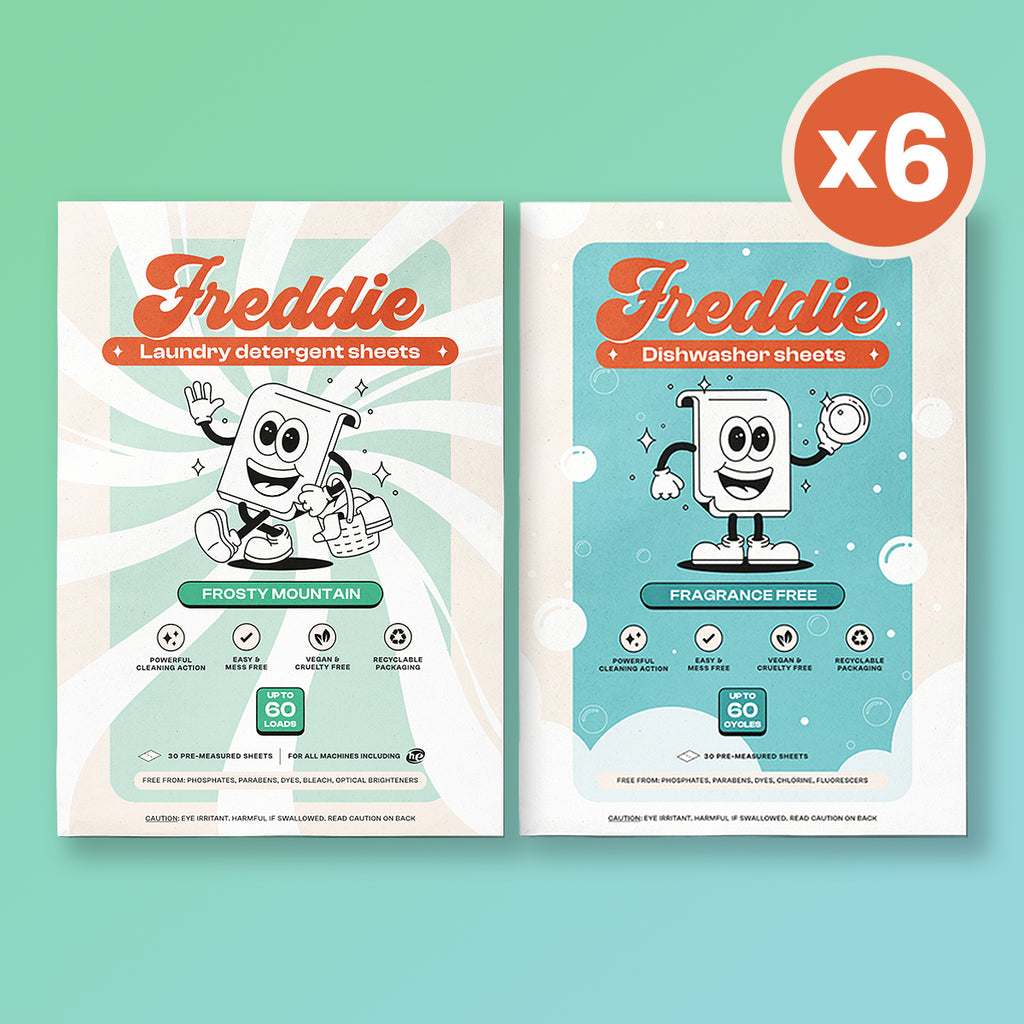 6x Laundry Detergent Sheets + 6x Dishwasher Sheets Bundle -