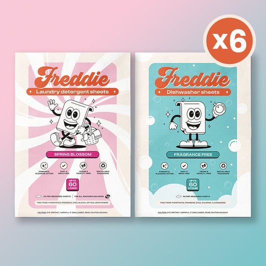 6x Laundry Detergent Sheets + 6x Dishwasher Sheets Bundle